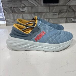 Hoka One One Kids Blue and Gold Sneakers